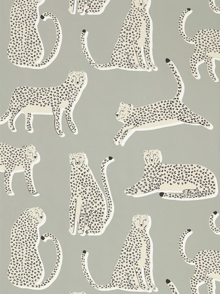Scion Ochre Yellow Lionel Cheetah Wallpaper - Image 1 of 1