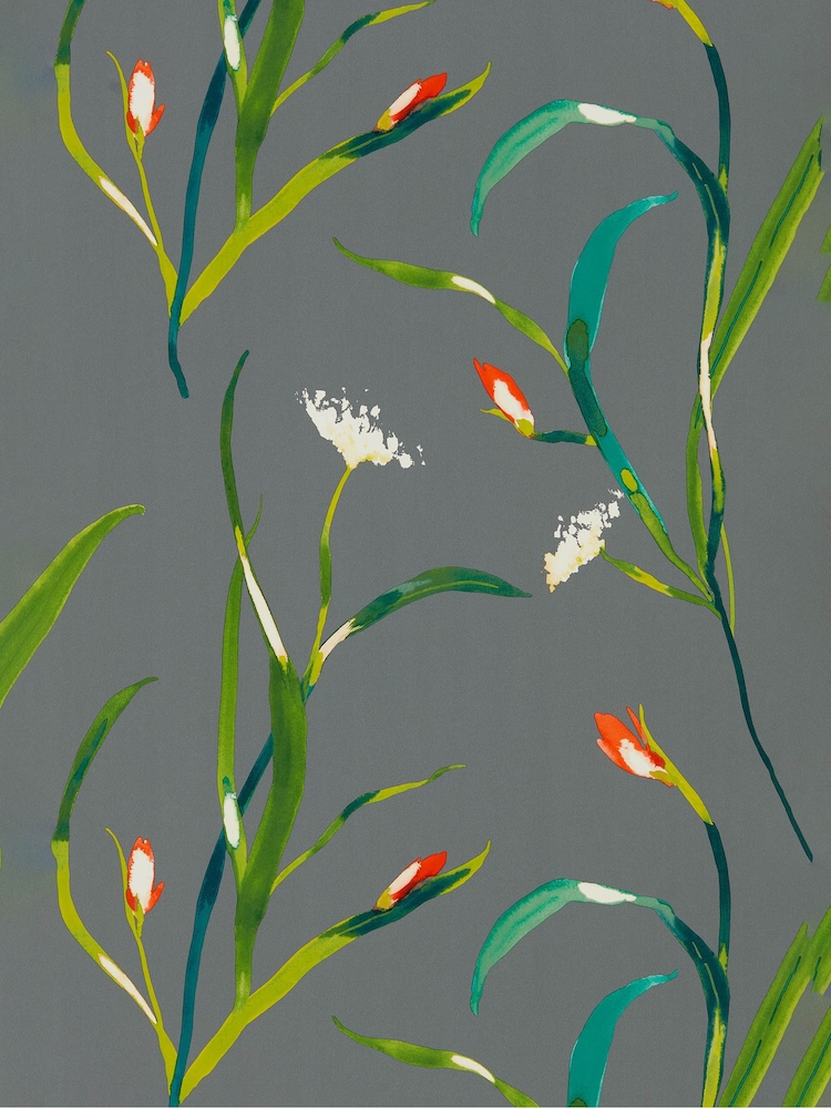 Harlequin Green Saona Wallpaper Sample Wallpaper - Image 1 of 1