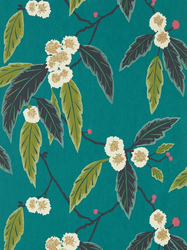 Harlequin Blue Coppice Wallpaper Sample Wallpaper - Image 1 of 1