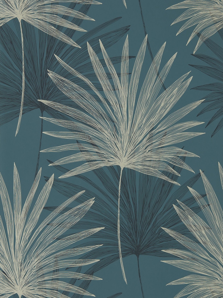 Harlequin Blue Mitende Wallpaper Sample Wallpaper - Image 1 of 1