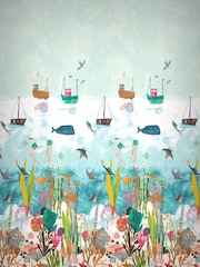 Harlequin Blue Above & Below Wallpaper Sample Children's Wallpaper - Image 1 of 1