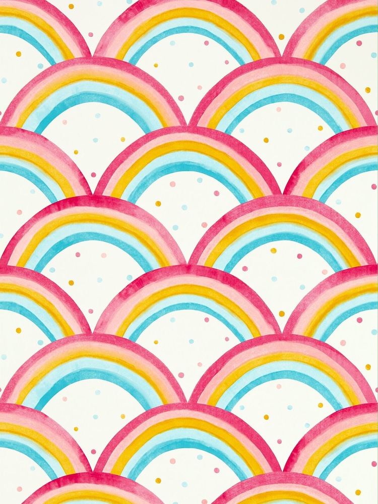 Harlequin Red Rainbow Brights Children's Wallpaper - Image 1 of 1