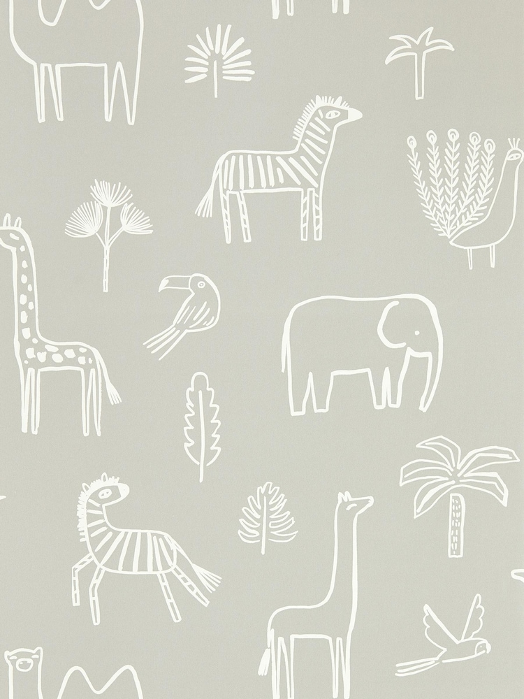 Harlequin Natural Funky Jungle Children's Wallpaper - Image 1 of 1
