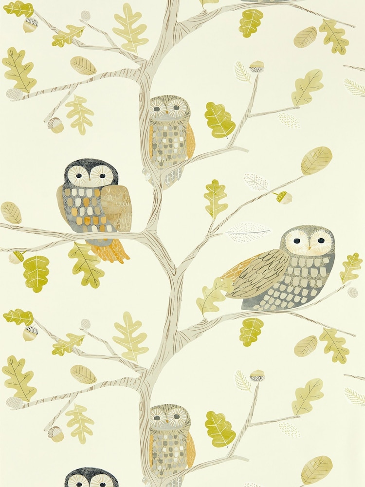 Harlequin Natural Little Owls Children's Wallpaper - Image 1 of 1