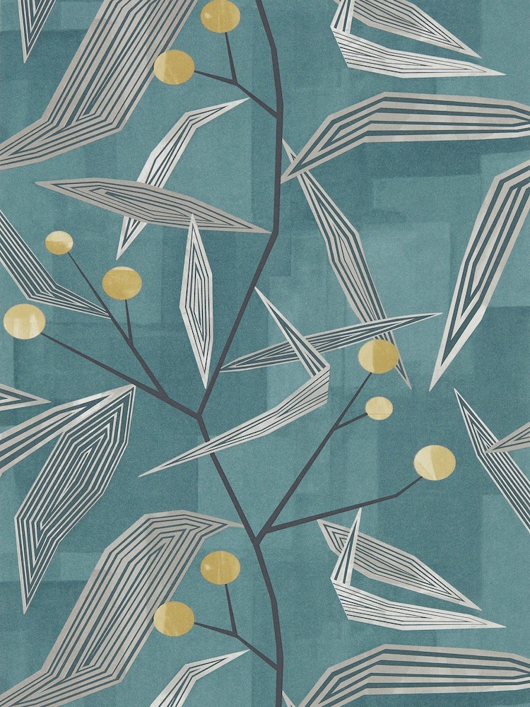 Harlequin Teal Entity Wallpaper Sample Wallpaper - Image 1 of 1