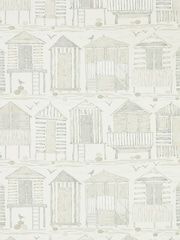 Sanderson Home Natural Beach Huts Wallpaper - Image 1 of 1