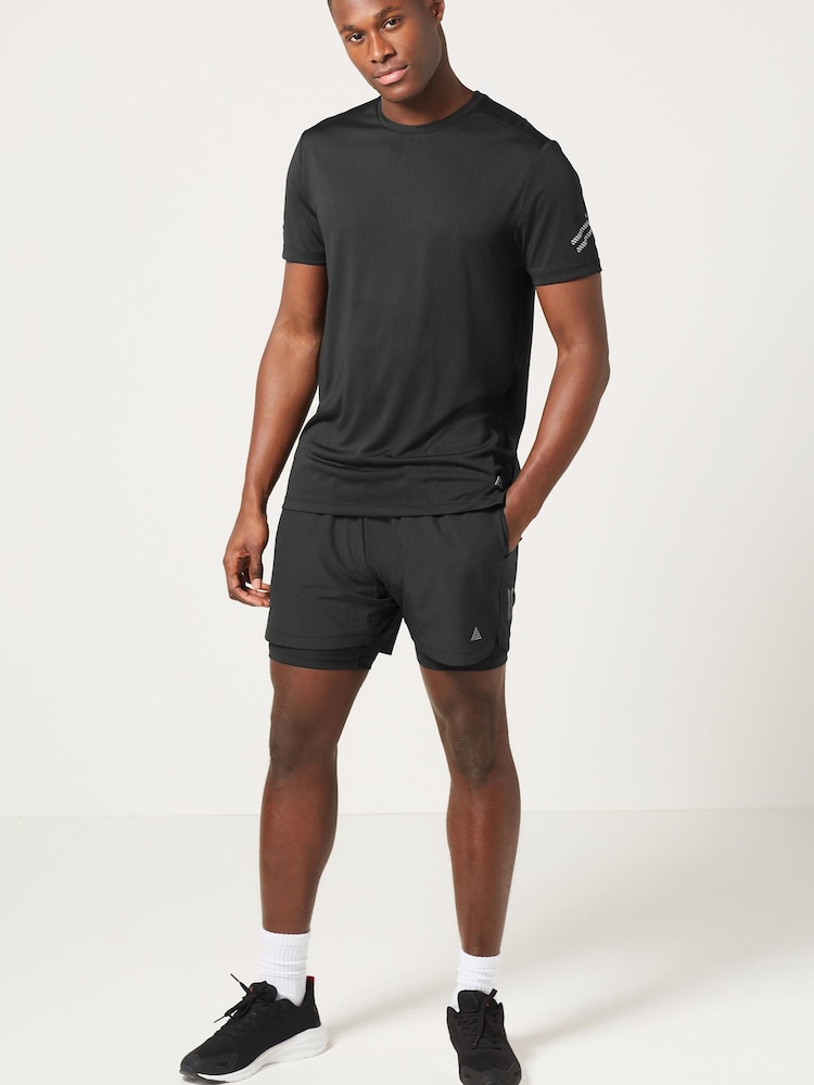 Black Active Gym & Training T-Shirt - Image 2 of 5