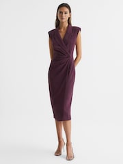 Reiss Cecile Figurbetontes Midikleid im Smoking-Stil - Bild 1 von 6