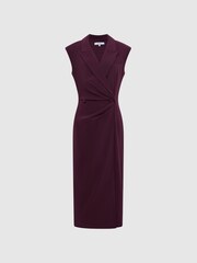 Reiss Cecile Figurbetontes Midikleid im Smoking-Stil - Bild 2 von 6