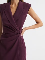 Reiss Cecile Figurbetontes Midikleid im Smoking-Stil - Bild 4 von 6