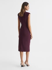 Reiss Cecile Figurbetontes Midikleid im Smoking-Stil - Bild 5 von 6