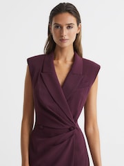 Reiss Cecile Figurbetontes Midikleid im Smoking-Stil - Bild 6 von 6