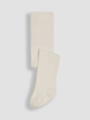 JoJo Maman Bébé Cream Cotton Rich Plain Tights - Image 1 of 3
