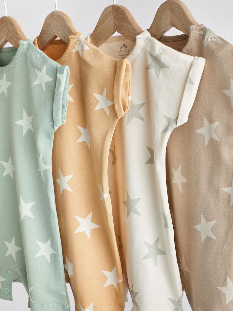 Minerals Star Baby Jersey Romper 4 Pack (0mths-3yrs) - Image 3 of 9