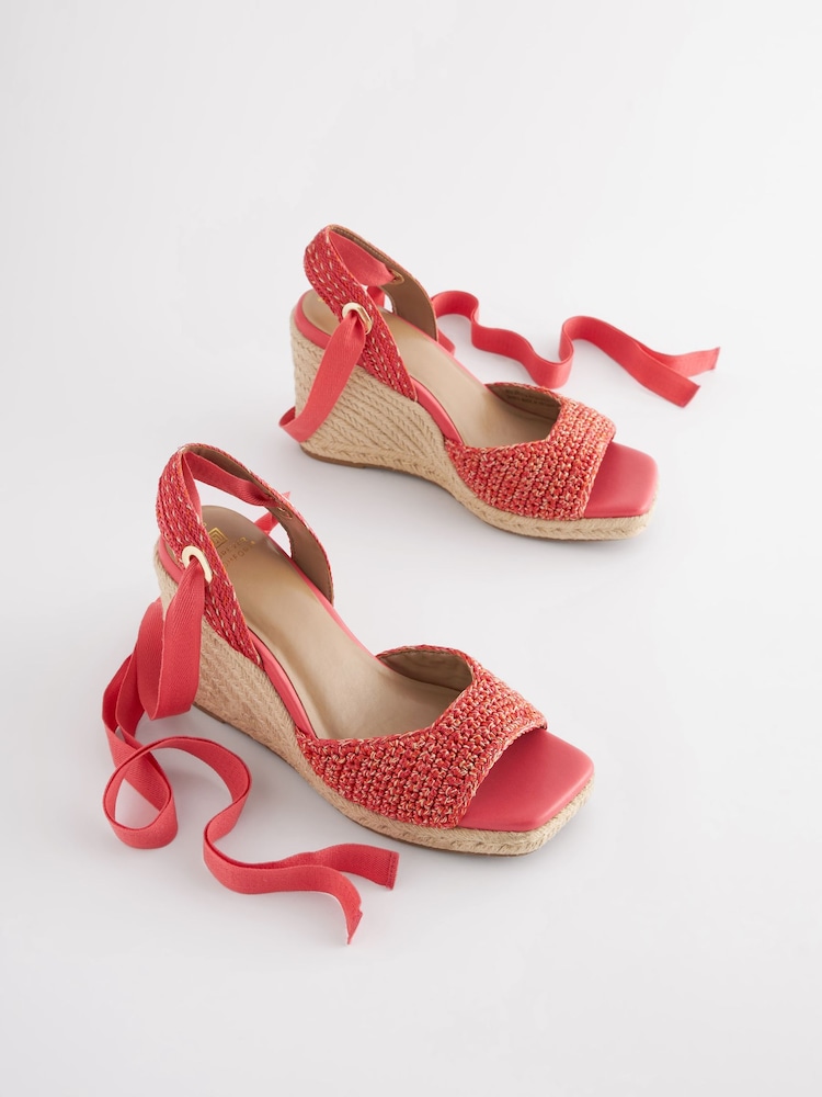Pink - Forever Comfort® Schuhe mit Keilabsatz, Wickeldesign und Häkelspitze - Bild 1 von 9 Pink - Forever Comfort® Schuhe mit Keilabsatz, Wickeldesign und Häkelspitze - Bild 1 von 9