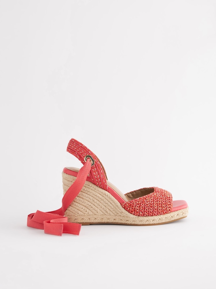 Pink - Forever Comfort® Schuhe mit Keilabsatz, Wickeldesign und Häkelspitze - Bild 2 von 9 Pink - Forever Comfort® Schuhe mit Keilabsatz, Wickeldesign und Häkelspitze - Bild 2 von 9