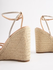 Nude Pink Forever Comfort® Bling Strap High Wedges - Image 7 of 9