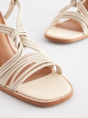 Bone Signature Leather Knotted Strap Block Heeled Sandals - Image 9 of 9