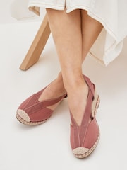 Pink Regular/Wide Fit Forever Comfort® Elastic Closed Toe Wedges - Image 1 of 8