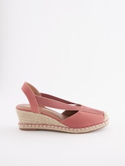 Pink Regular/Wide Fit Forever Comfort® Elastic Closed Toe Wedges - Image 3 of 8