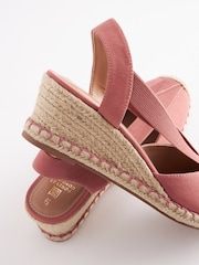 Pink Regular/Wide Fit Forever Comfort® Elastic Closed Toe Wedges - Image 7 of 8