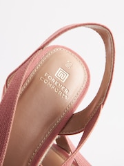 Pink Regular/Wide Fit Forever Comfort® Elastic Closed Toe Wedges - Image 8 of 8