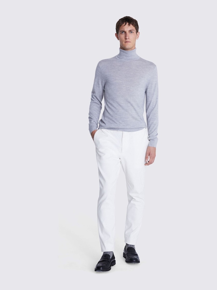 Grau - MOSS – Rollkragenpullover aus Merinomischung - Bild 2 von 5