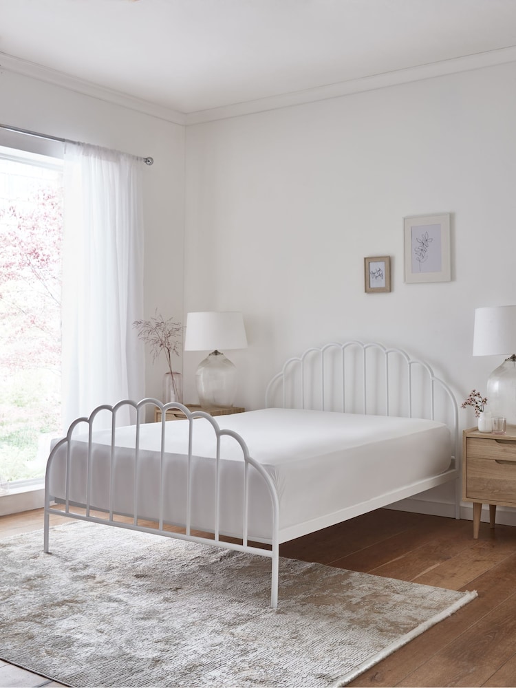White Stella Metal Bed Frame - Image 2 of 6
