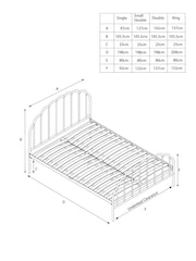 White Stella Metal Bed Frame - Image 6 of 6