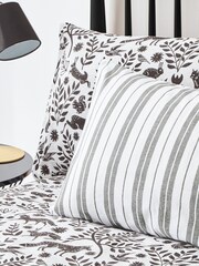 furn. Black Coal Skandi Woodland Brushed Winter Stag 100% Cotton Reversible Duvet Cover and Pillowcase Set - Image 3 of 3