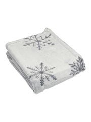 furn. Silver Snowflake Throw - Image 4 of 5