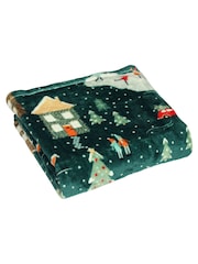 furn. Green Winter Pines Throw - Image 4 of 4