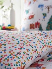 furn. White Christmas Together Festive Reversible Duvet Cover and Pillowcase Set - Image 3 of 4