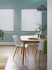 Light Grey Ready Made Woven Day And Night Zebra Roller Blinds - Image 3 of 8