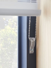 Light Grey Ready Made Woven Day And Night Zebra Roller Blinds - Image 5 of 8