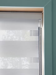 Light Grey Ready Made Woven Day And Night Zebra Roller Blinds - Image 6 of 8