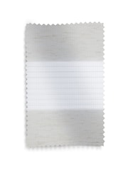 Light Grey Ready Made Woven Day And Night Zebra Roller Blinds - Image 7 of 8