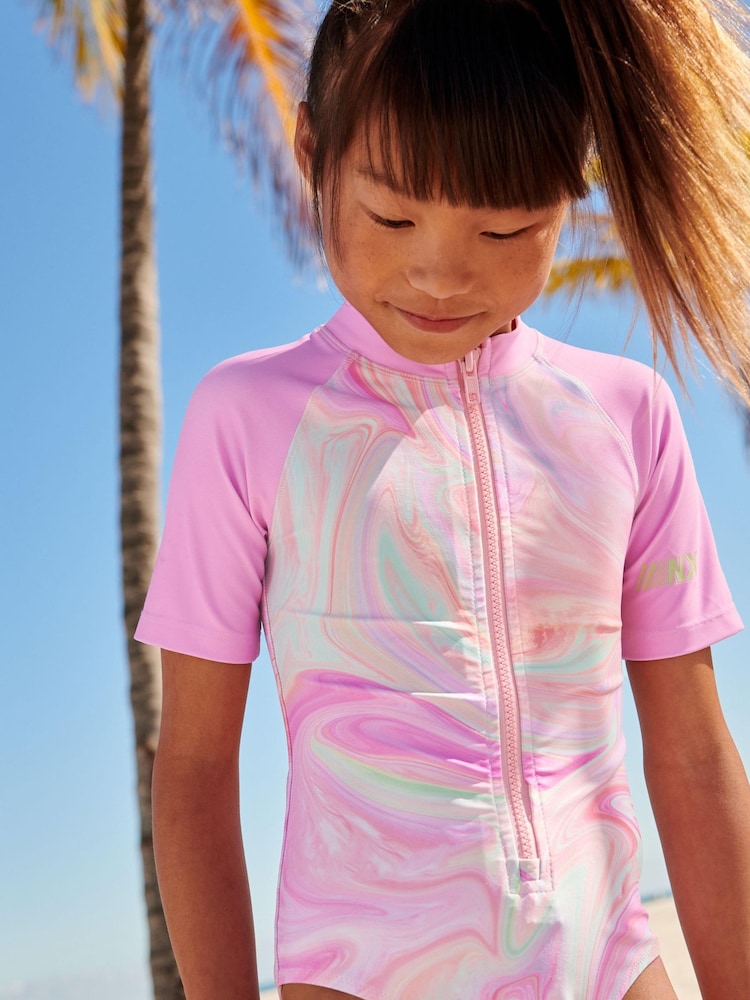 Pink Short Sleeved Swimsuit (3-16yrs) - Image 1 of 7