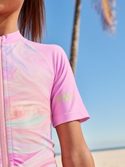 Pink Short Sleeved Swimsuit (3-16yrs) - Image 3 of 7