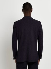 River Island Slim Blue Speckled Suit: Jacket - Image 2 of 5