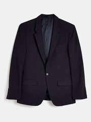 River Island Slim Blue Speckled Suit: Jacket - Image 5 of 5