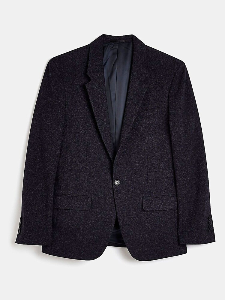 River Island Slim Blue Speckled Suit: Jacket - Image 5 of 5 River Island Slim Blue Speckled Suit: Jacket - Image 5 of 5