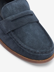 Navy Blue Suede Forever Comfort® Moccasin Loafers - Image 6 of 6