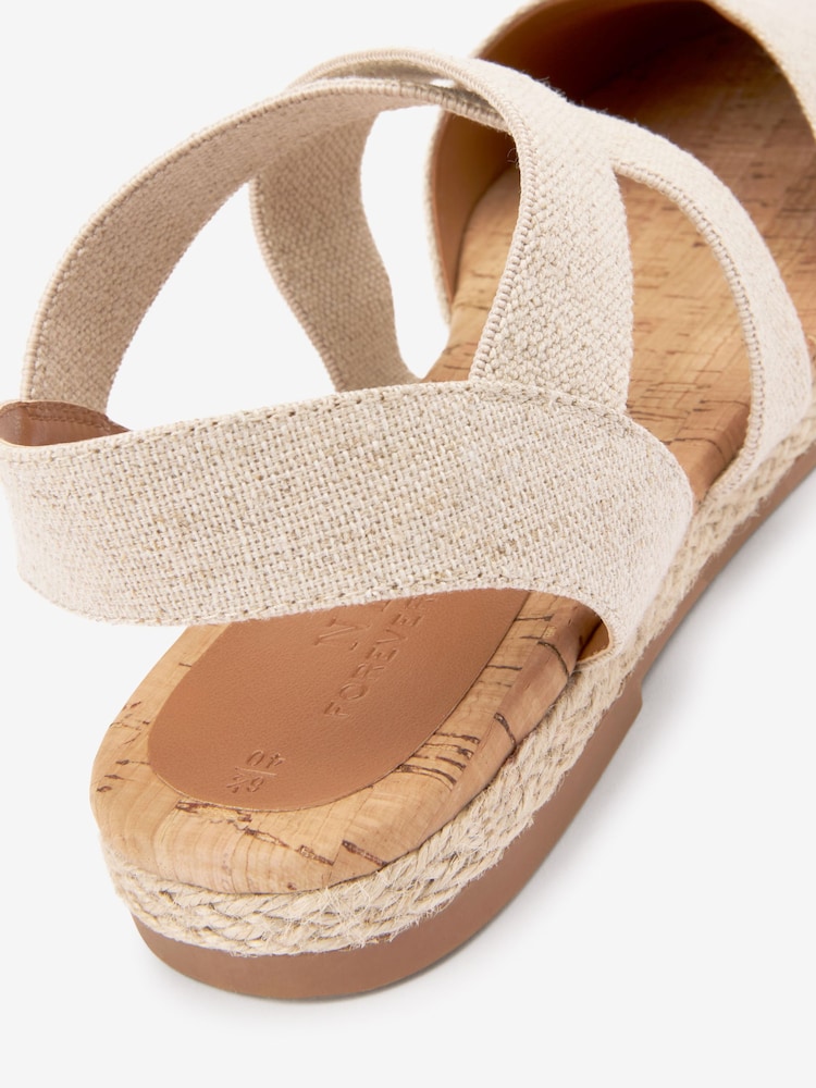 Natural Regular/Wide Fit Espadrille Cross Over Flats - Image 7 of 7 Natural Regular/Wide Fit Espadrille Cross Over Flats - Image 7 of 7