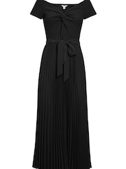 Guess Erynn Short Sleeve Pleated Midi Dress - Image 4 of 4