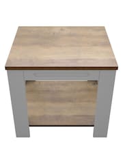AVF Grey Whitesands Rustic Wood Effect Side Table - Image 2 of 5
