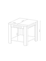 AVF Grey Whitesands Rustic Wood Effect Side Table - Image 5 of 5