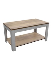 AVF Grey Whitesands Rustic Wood Effect Coffee Table - Image 3 of 5