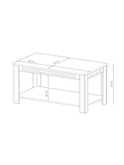 AVF White Whitesands Rustic Wood Effect Coffee Table - Image 5 of 5