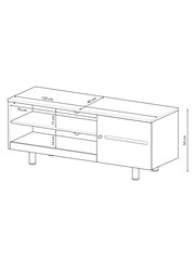 AVF Grey Whitesands 1200 Rustic Wood Effect TV Stand - Image 7 of 7